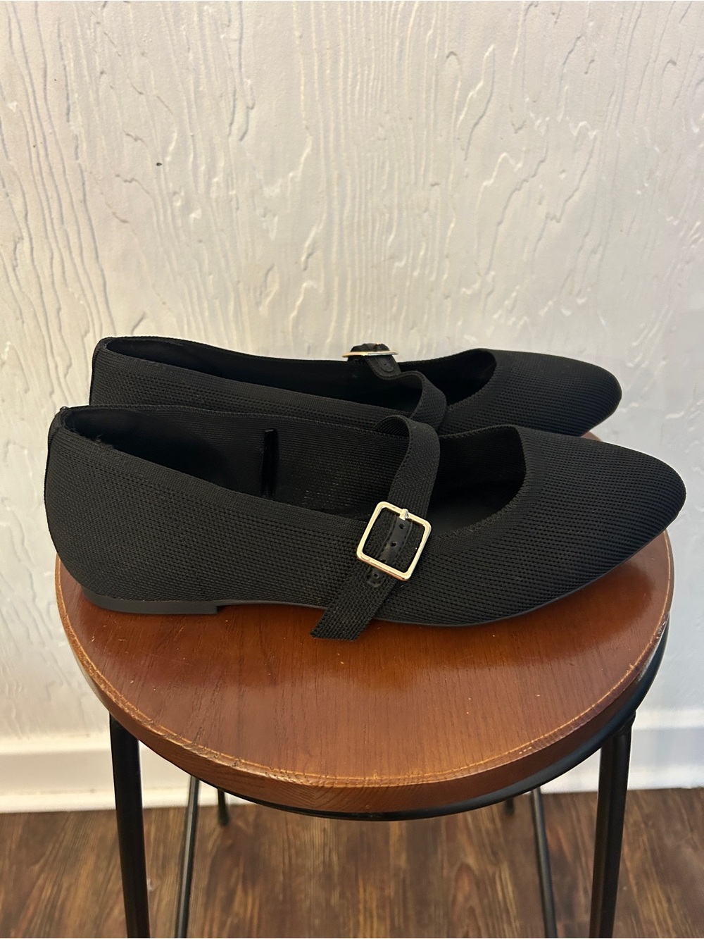 LANE BRYANT Dream Cloud Mary Jane Flat Black 11W Pointed Toe Classic Staple